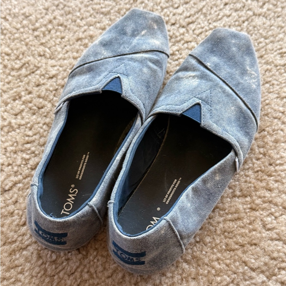 TOMS Denim Washed Blue Casual Slip-Ons